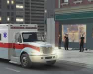 City ambulance car driving webgl HTML5 jtk