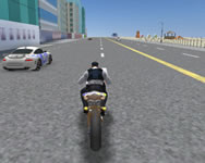 Police motorbike race simulator 3D webgl HTML5 játék